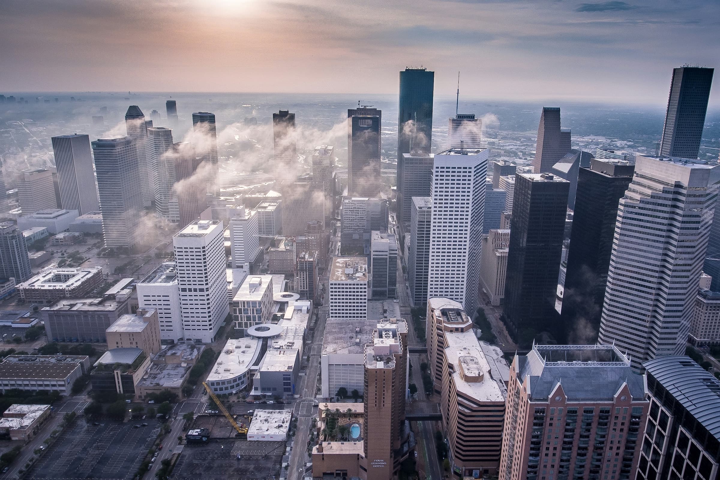 Houston commercial district skyline